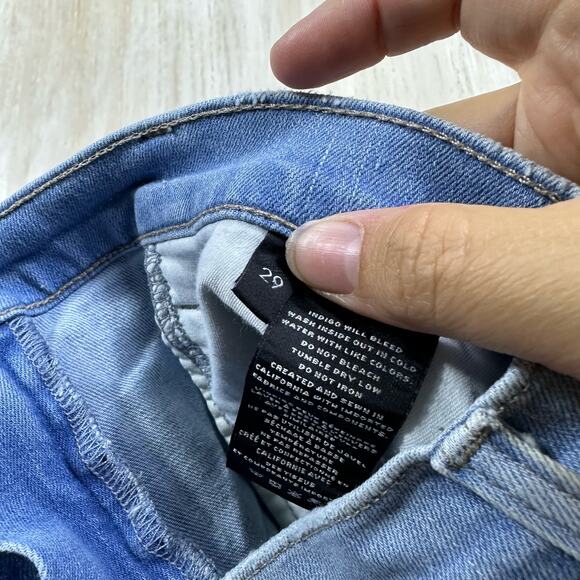 J Brand Maria Superstar Destr High Rise Distressed Skinny Leg Denim Jeans 29 - Picture 15 of 16